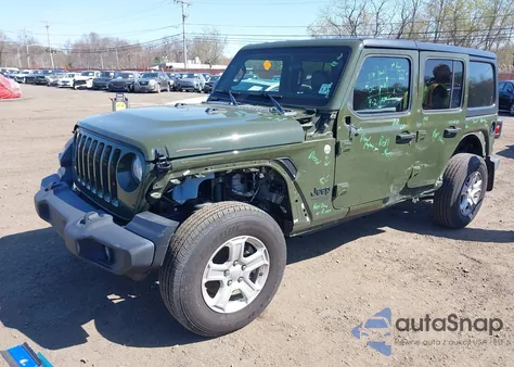 2021 Jeep Wrangler Unlimited Sport S 4X4 из США, поврежденный, VIN 1C4HJXDN8MW701628